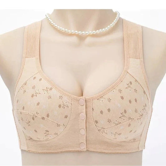 🔥Summer Deals🔥 Anti Sagging Front Open Cooling Cotton Bra