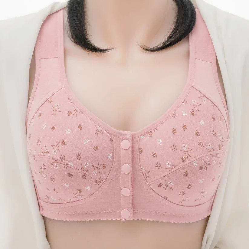 🔥Summer Deals🔥 Anti Sagging Front Open Cooling Cotton Bra