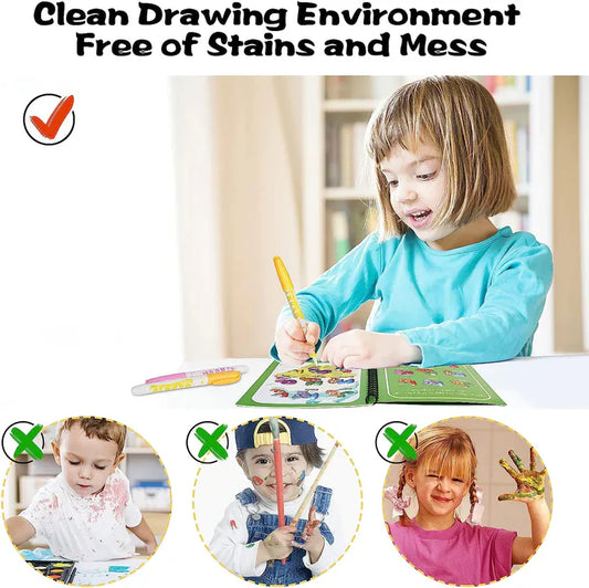 Magic Water Coloring Book with pen.