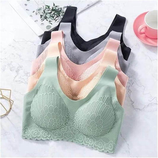 New Arrivals Thai Latex Bra Women One Piece Wire Free Seamless Underwear Comfortable Sports Bras