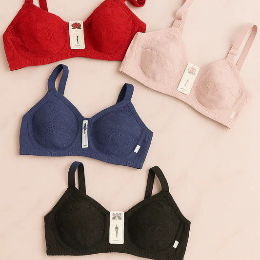 Summer Special Cotton Bra 4-Piece Set | صرف Rs.2999 میں — Rs.999 کی بچت!
