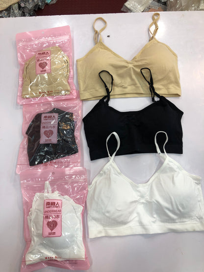 Girls Bra Fitness Top Seamless Stripe Yoga Bra Running Sports Gym Crop Top Student Female Push Up Bra Top for Small Size Cup
