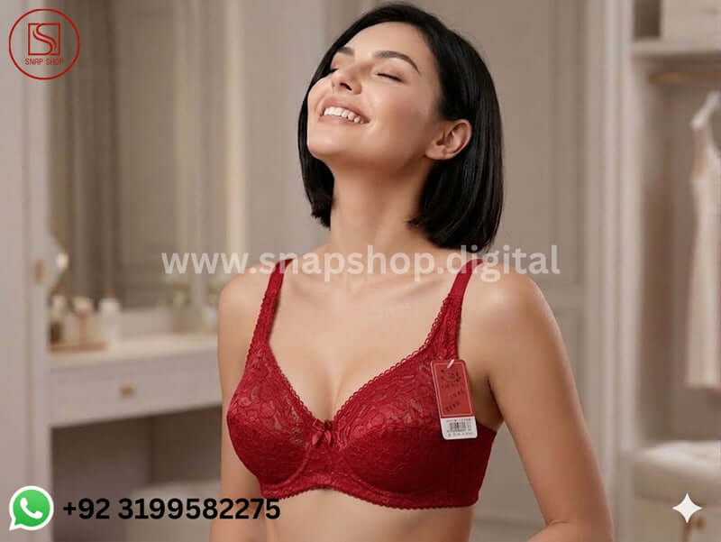 Tee Shimmer Mesh Lace-Up Unlined Demi Bra