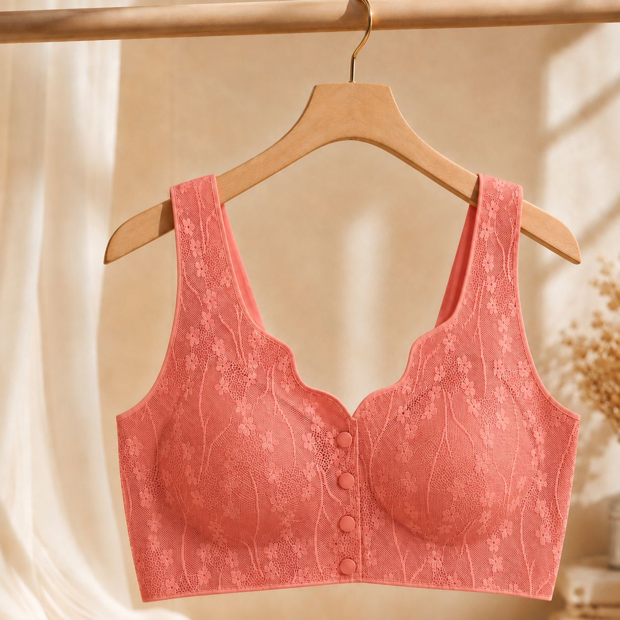 LaceEase Front Open Comfort Bra