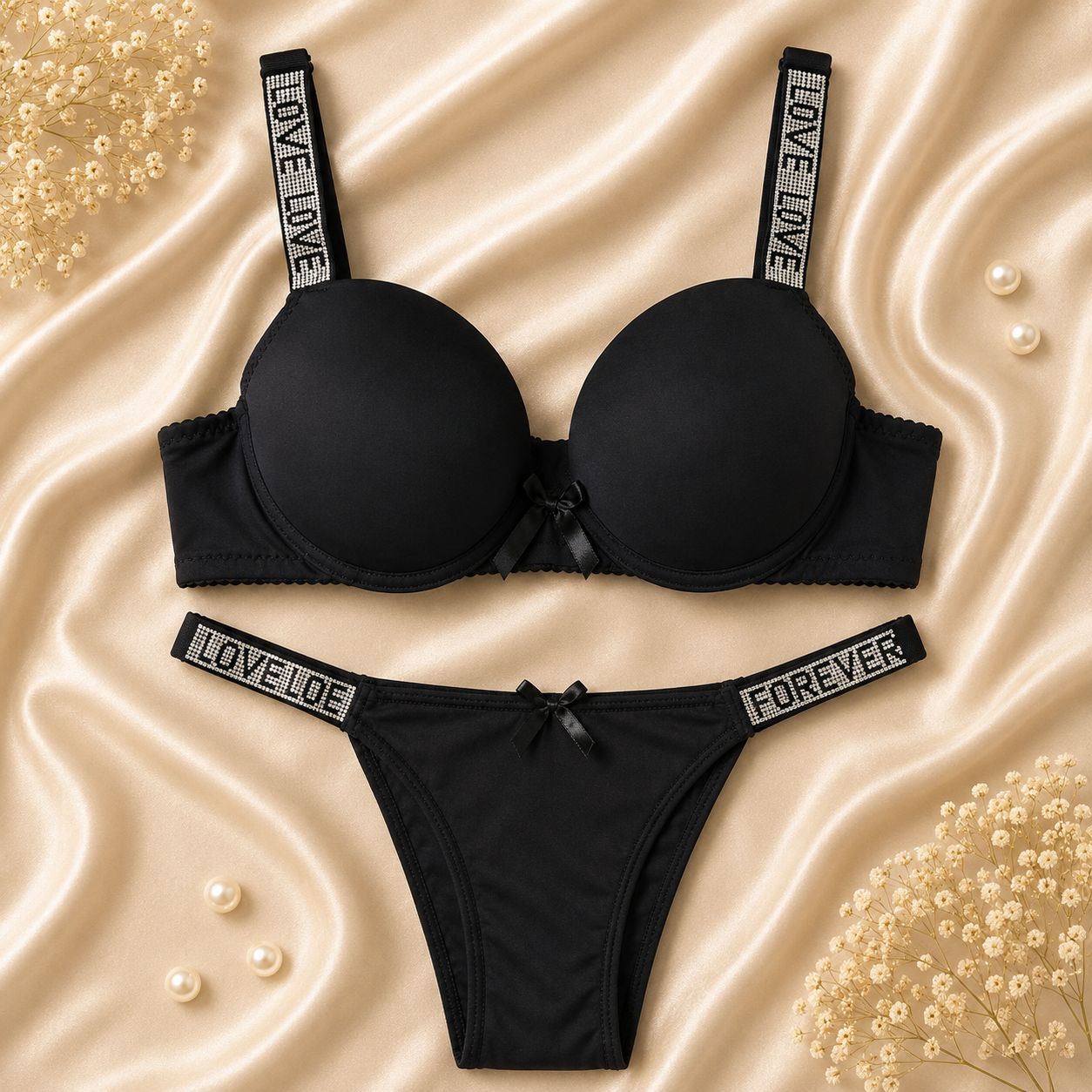 Luxe Love Rhinestone Bra & Panty Set