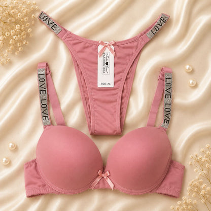Luxe Love Rhinestone Bra & Panty Set