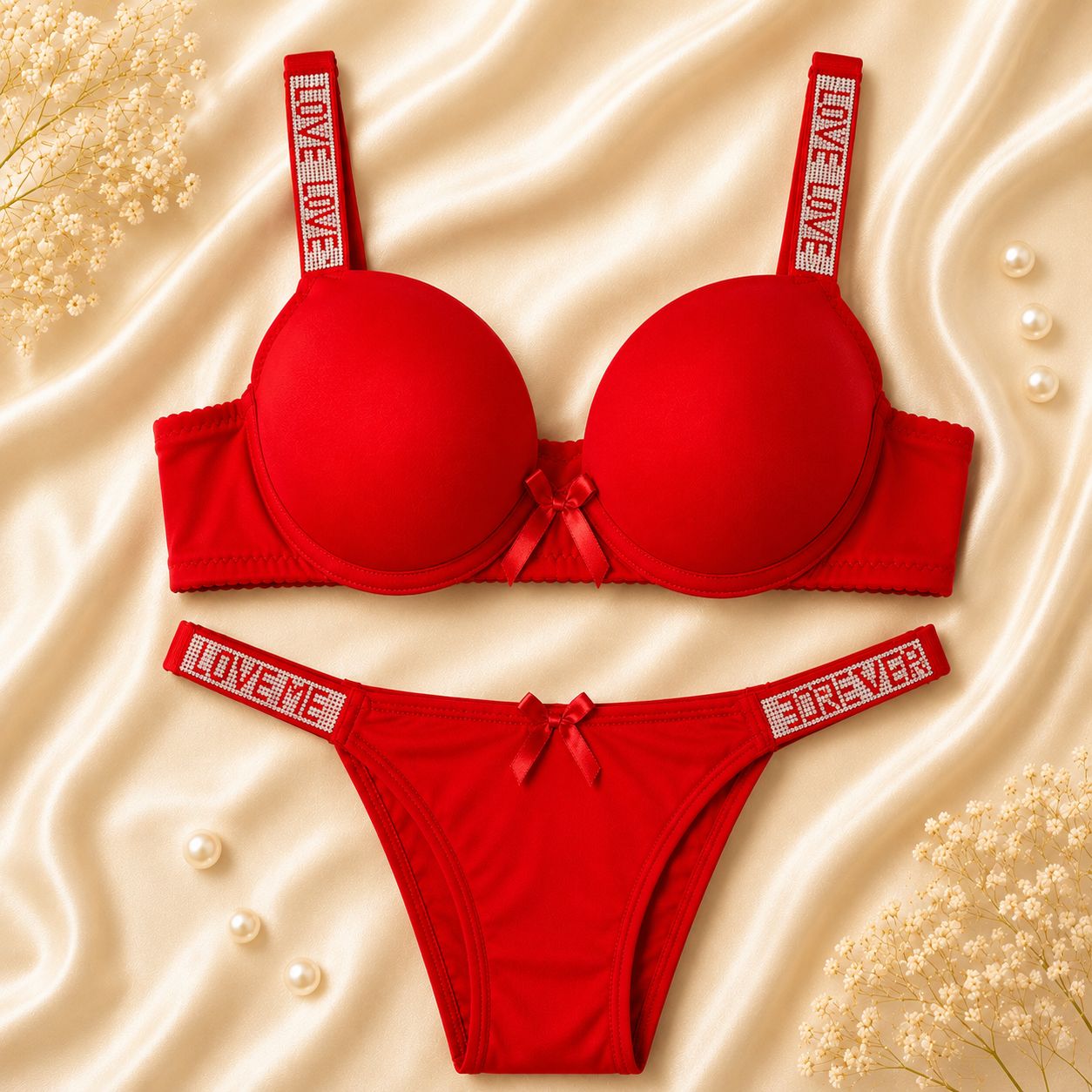 Luxe Love Rhinestone Bra & Panty Set