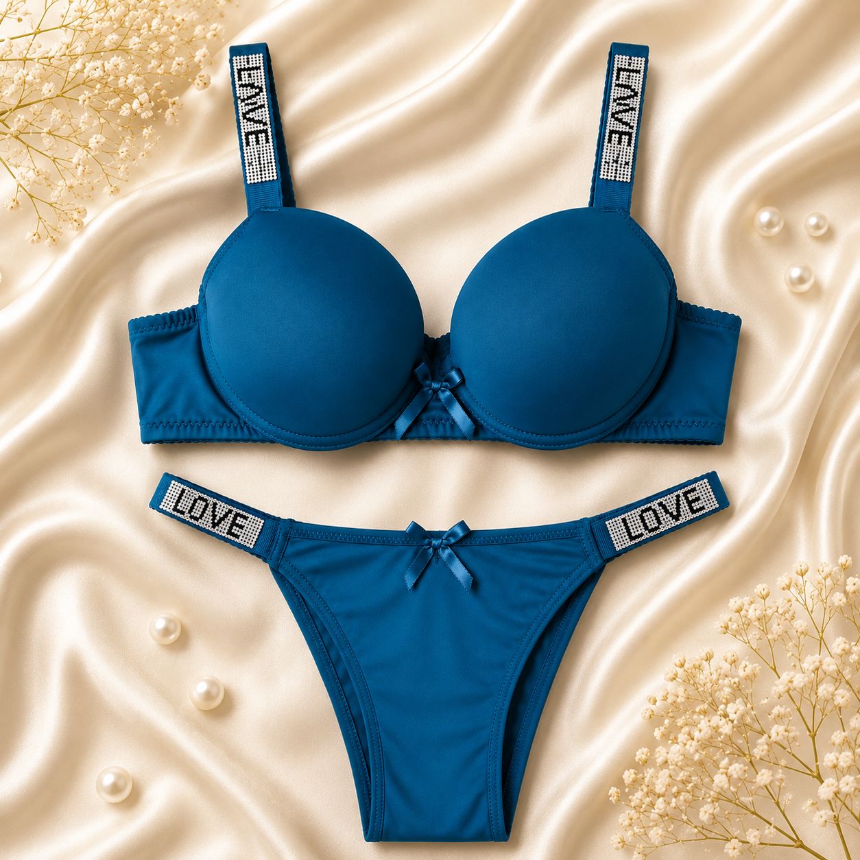 Luxe Love Rhinestone Bra & Panty Set