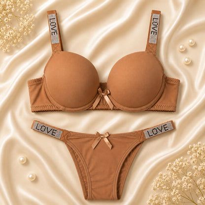 Luxe Love Rhinestone Bra & Panty Set