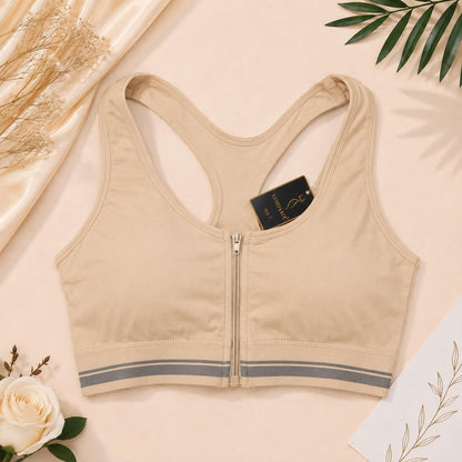 Front Zip Sports Bra