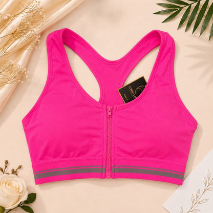 Front Zip Sports Bra