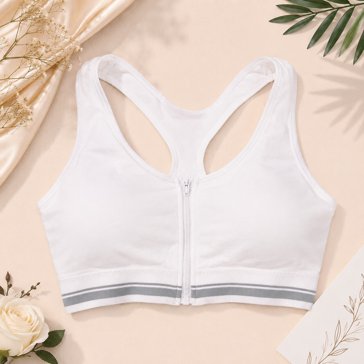 Front Zip Sports Bra