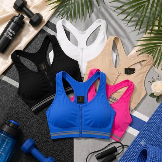 Front Zip Sports Bra