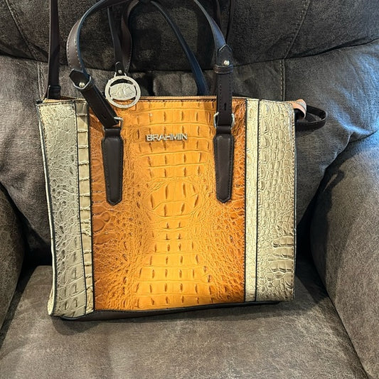 2025 Women's High-End Crossbody Tote Bag Light Luxury Western Crocodile Design Handheld Shoulder Two Straps Vintage High