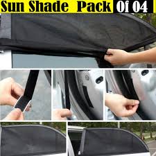 4-Pack Black Universal Car Side Window Sun Shades